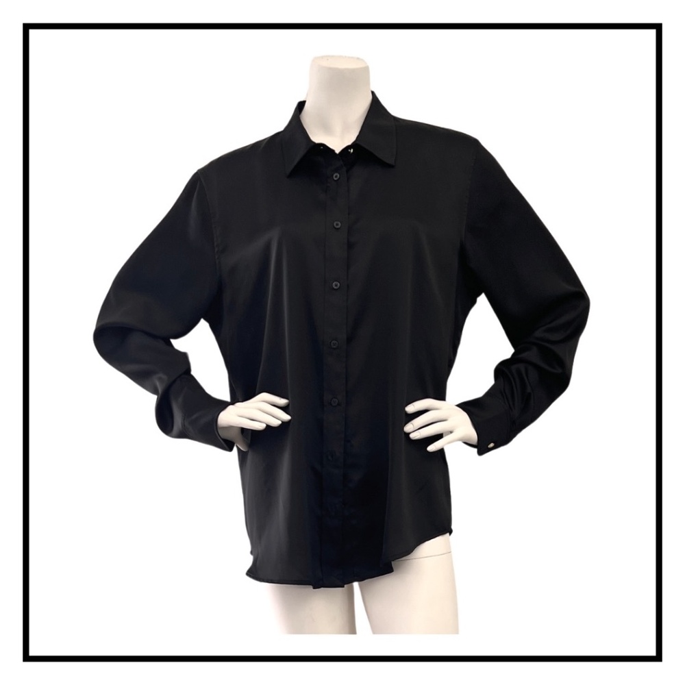 Lauren Ralph Lauren Satin Long Sleeve Blouse